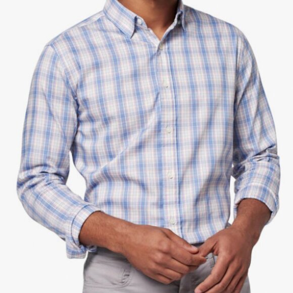 Faherty Other - Faherty Movement Shirt M Spring Skies Plaid – Stretch Button-Down Long Sleeve